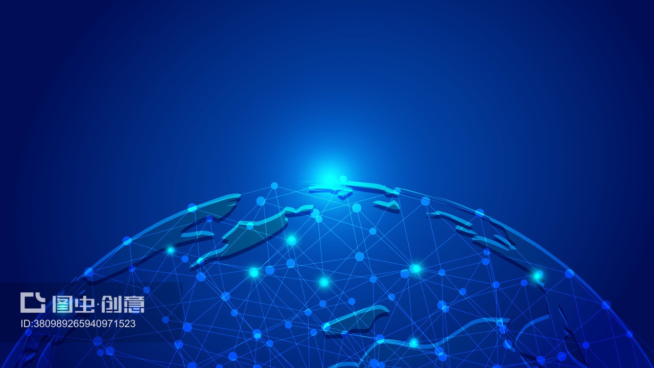 点线链接、科技地球构图世界大数据网络科技